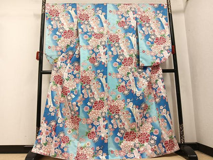 平和屋着物●小振袖　二尺袖　花尽くし　暈し染め　洗える着物　AABK0229ph