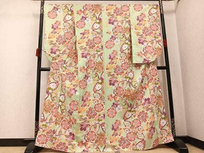 平和屋着物●小振袖　二尺袖　舞桜　洗える着物　AABK0230ph