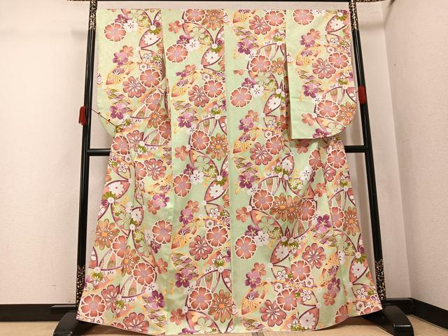 平和屋着物●小振袖　二尺袖　舞桜　洗える着物　AABK0230ph