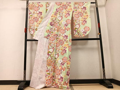 平和屋着物●小振袖　二尺袖　舞桜　洗える着物　AABK0230ph