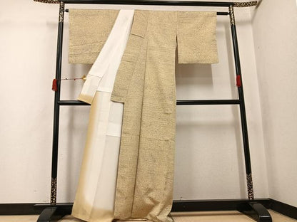 平和屋着物●上質な小紋　霞文　正絹　逸品　AABK0239ph