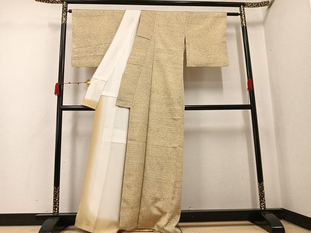 平和屋着物●上質な小紋　霞文　正絹　逸品　AABK0239ph