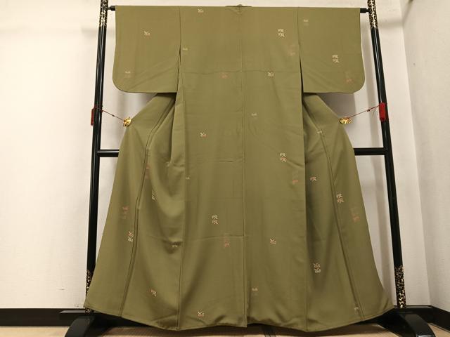 平和屋着物●上質な小紋　兎　金彩　正絹　逸品　AABK0242ph