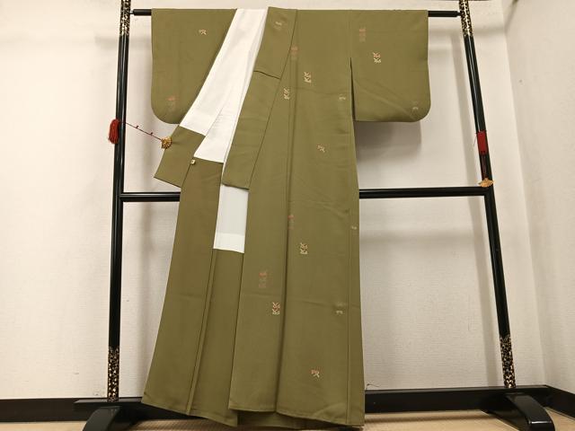 平和屋着物●上質な小紋　兎　金彩　正絹　逸品　AABK0242ph