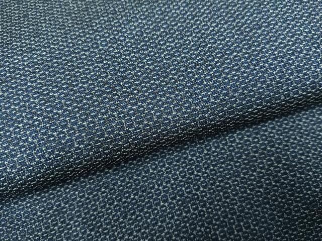 平和屋着物●男性　紬　アンサンブル　120亀甲　総詰め　正絹　逸品　AABK0248ph