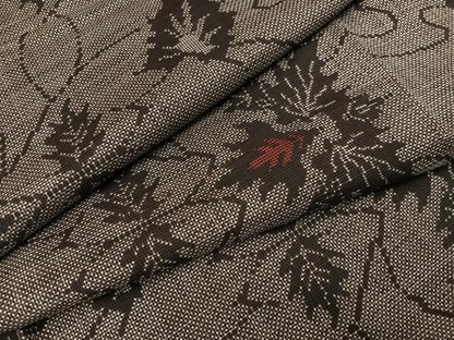 平和屋着物●本場大島紬　7マルキ　葉尽くし　正絹　逸品　未使用　AABK0257ph
