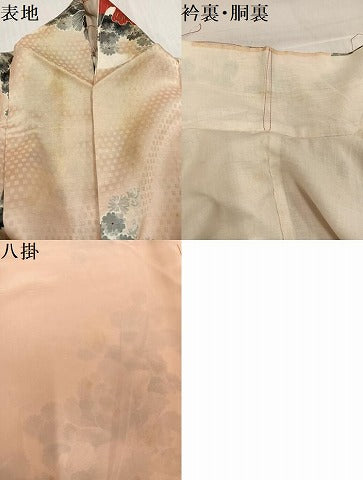 平和屋着物●上質な小紋　草花文　正絹　逸品　AABK0260ph