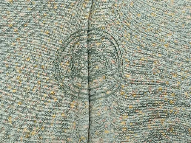 平和屋着物●上質な小紋　総刺繍　舞花文　正絹　逸品　AABK0271ph
