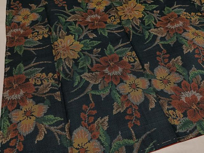 平和屋着物●本場大島紬　7マルキ　草花文　正絹　逸品　未使用　AABK0275ph