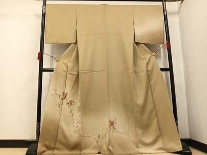 平和屋着物●訪問着　総刺繍　蘇州刺繍　枝花文　暈し染め　正絹　逸品　AABK0278ph