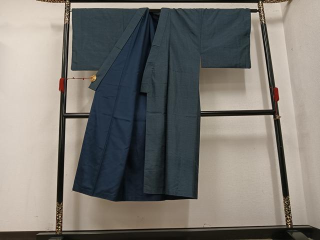 平和屋着物●男性　本場大島紬　アンサンブル　100亀甲　総詰め　正絹　逸品　AABK0289ph