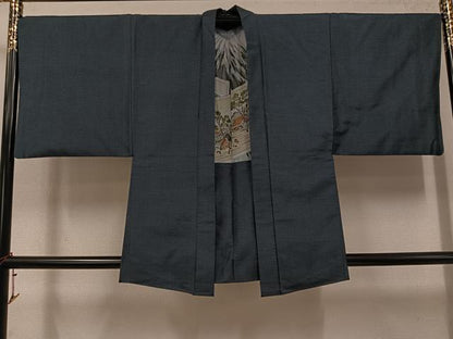 平和屋着物●男性　本場大島紬　アンサンブル　100亀甲　総詰め　正絹　逸品　AABK0289ph