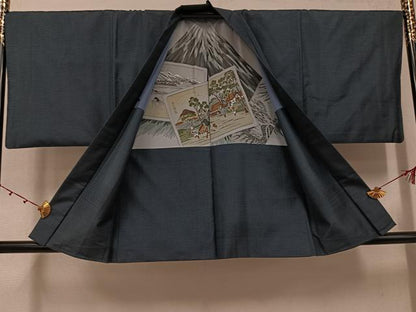 平和屋着物●男性　本場大島紬　アンサンブル　100亀甲　総詰め　正絹　逸品　AABK0289ph