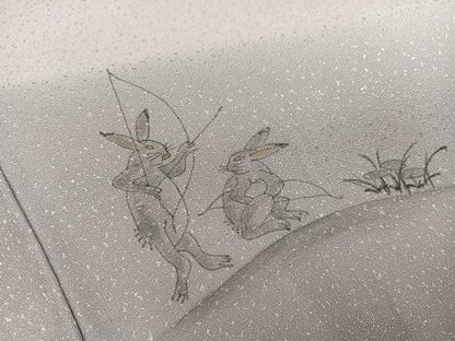 平和屋着物●訪問着　作家物　手描き　鳥獣戯画　暈し染め　正絹　逸品　未使用　AABK0305ph