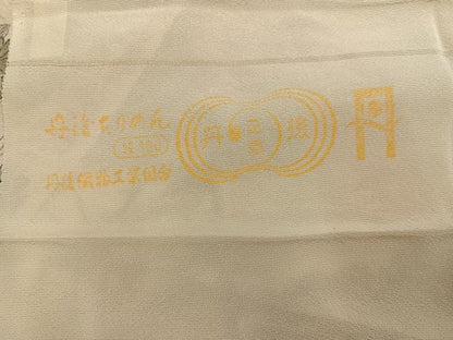 平和屋着物●訪問着 中国三大刺繍 汕頭刺繍 スワトウ刺繍 総刺繍 風景草花文 金糸 丹後ちりめん 反端付き 正絹 逸品 未使用 AABK0306ph