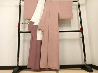 平和屋着物●銀座　志ま亀　江戸小紋　鮫小紋柄　たとう紙付き　正絹　逸品　AABK0316ph
