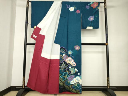 平和屋着物●訪問着　花籬文　金彩　正絹　逸品　AABK0321ck