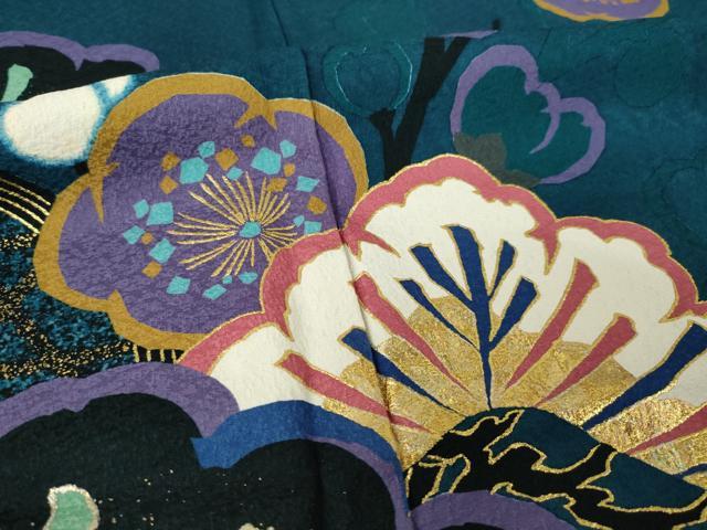 平和屋着物●訪問着　花籬文　金彩　正絹　逸品　AABK0321ck