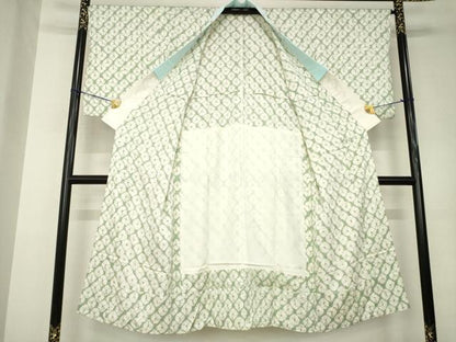 平和屋着物●長襦袢　無双仕立て　総絞り　正絹　逸品　AABK0322ck