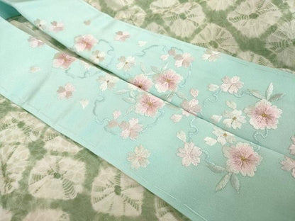 平和屋着物●長襦袢　無双仕立て　総絞り　正絹　逸品　AABK0322ck