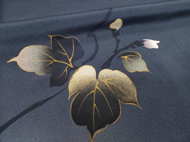 平和屋着物●訪問着　枝花文　暈し染め　金彩　正絹　逸品　AABK0324ck
