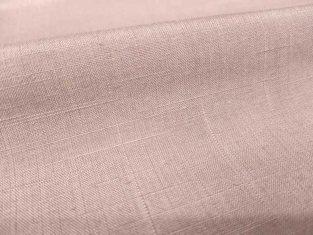 平和屋着物●結城紬　色無地　薄柿色　証紙付き　正絹　逸品　AABK0327ck