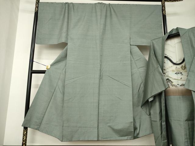 平和屋着物●男性　本場大島紬　アンサンブル　亀甲絣　正絹　逸品　AABK0332ck