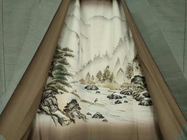 平和屋着物●男性　本場大島紬　アンサンブル　亀甲絣　正絹　逸品　AABK0332ck
