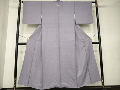 平和屋着物●上質な色無地　葡萄鼠色　正絹　逸品　AABK0338ck