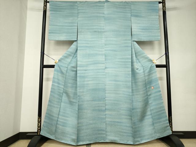 平和屋着物●二代目　久保田一竹　幻の辻が花　小紋　霞文　金通し地　正絹　逸品　未使用　AABK0345ck