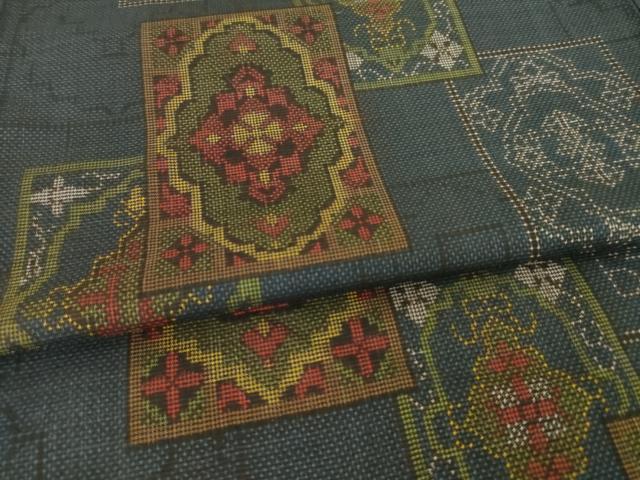 平和屋着物●本場大島紬　7マルキ　色紙重ね文　正絹　逸品　AABK0355ck