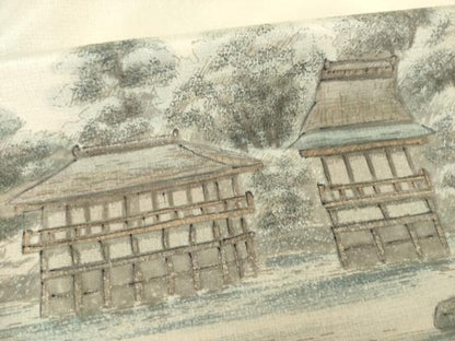平和屋着物●本場大島紬　染大島　訪問着　作家物　長岡天満宮　正絹　逸品　未使用　AABK0356ck