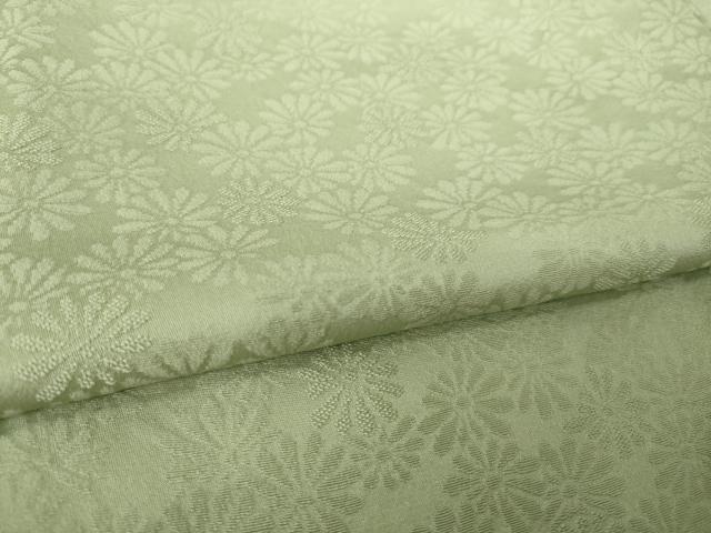 平和屋着物●上質な色無地　花尽くし地紋　岩井茶色　正絹　逸品　AABK0357ck