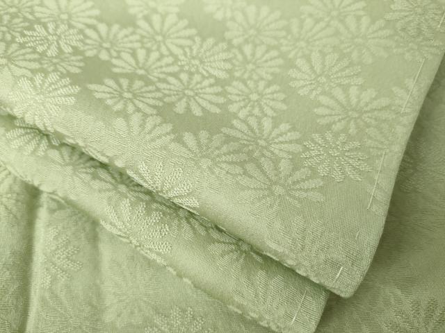 平和屋着物●上質な色無地　花尽くし地紋　岩井茶色　正絹　逸品　AABK0357ck