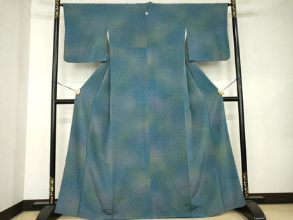 平和屋着物●上質な小紋　作家物　霞文　暈し染め　正絹　逸品　AABK0360ck