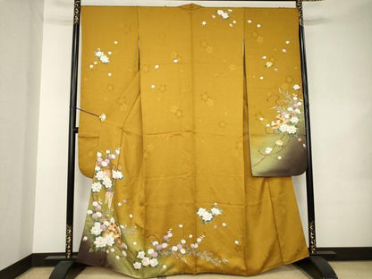 平和屋着物●豪華振袖　花鼓文　暈し染め　金彩　正絹　逸品　AABK0369ck