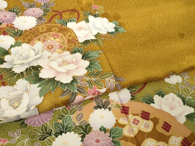 平和屋着物●豪華振袖　花鼓文　暈し染め　金彩　正絹　逸品　AABK0369ck