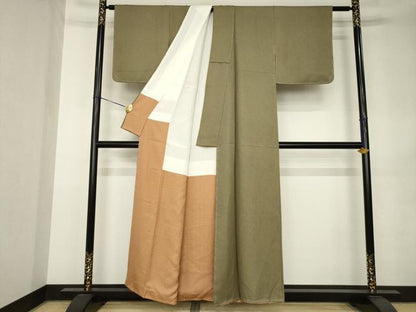 平和屋着物●江戸小紋　作家物　招福家内安全　正絹　逸品　未使用　AABK0370ck