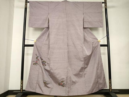 平和屋着物●京の名門・菱屋六右ェ門　紬　訪問着　風景文　正絹　逸品　AABK0382ck