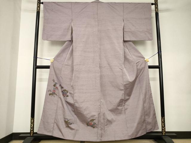 平和屋着物●京の名門・菱屋六右ェ門　紬　訪問着　風景文　正絹　逸品　AABK0382ck