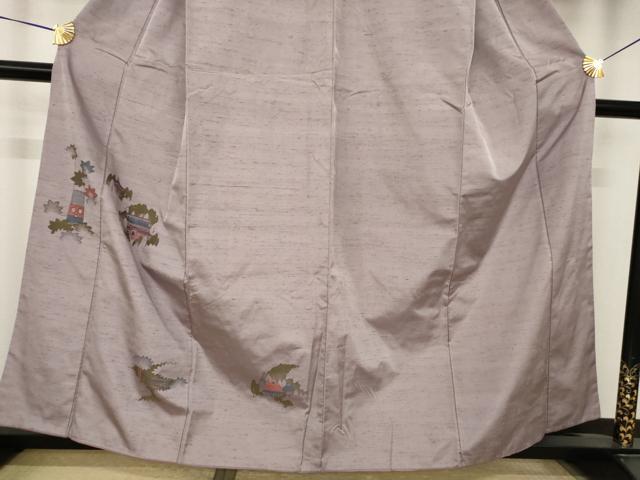 平和屋着物●京の名門・菱屋六右ェ門　紬　訪問着　風景文　正絹　逸品　AABK0382ck