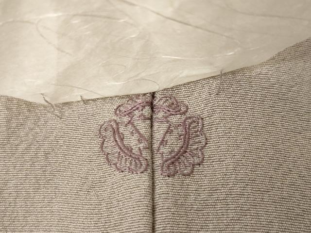 平和屋着物●上質な色無地　胡桃染色　正絹　逸品　AABK0383ck
