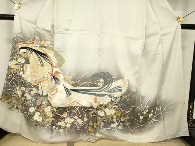 平和屋着物●豪華色留袖　刺繍　女人文　暈し染め　金糸　金彩　正絹　逸品　AABK0397ck