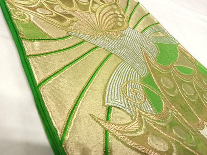 平和屋着物◎西陣　服部織物謹製　六通柄袋帯　唐織　白鳥綴子　金銀糸　正絹　逸品　AABK0404yx