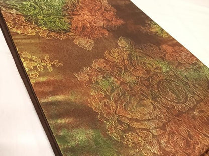 平和屋着物◎西陣　六通柄袋帯　飾花文　金糸　引箔　正絹　逸品　AABK0412yx