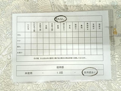 平和屋着物◎六通柄袋帯　唐織　孔雀花文　金銀糸　正絹　逸品　AABK0429yx