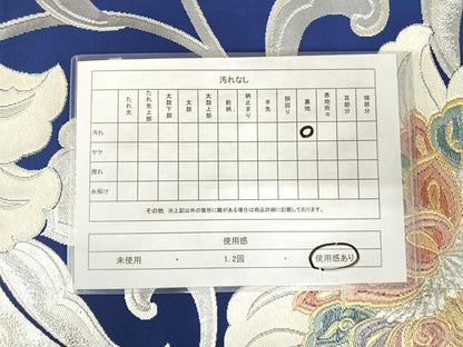 平和屋着物◎両面六通柄袋帯　唐織　更紗花文　金銀糸　正絹　逸品　AABK0450yx