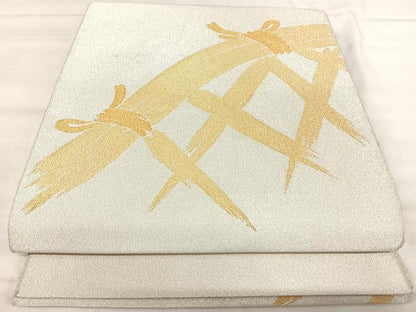 平和屋着物◎綴れ　太鼓柄袋帯　籬文　金銀糸　正絹　逸品　AABK0451yx