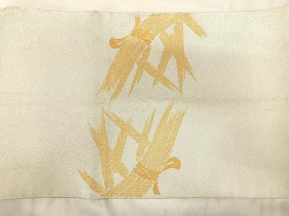 平和屋着物◎綴れ　太鼓柄袋帯　籬文　金銀糸　正絹　逸品　AABK0451yx