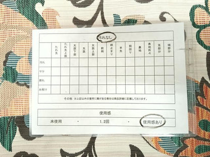 平和屋着物◎六通柄　本袋帯　更紗花文　正絹　逸品　AABK0457yx